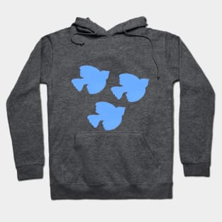 Bird painting - blue Hoodie